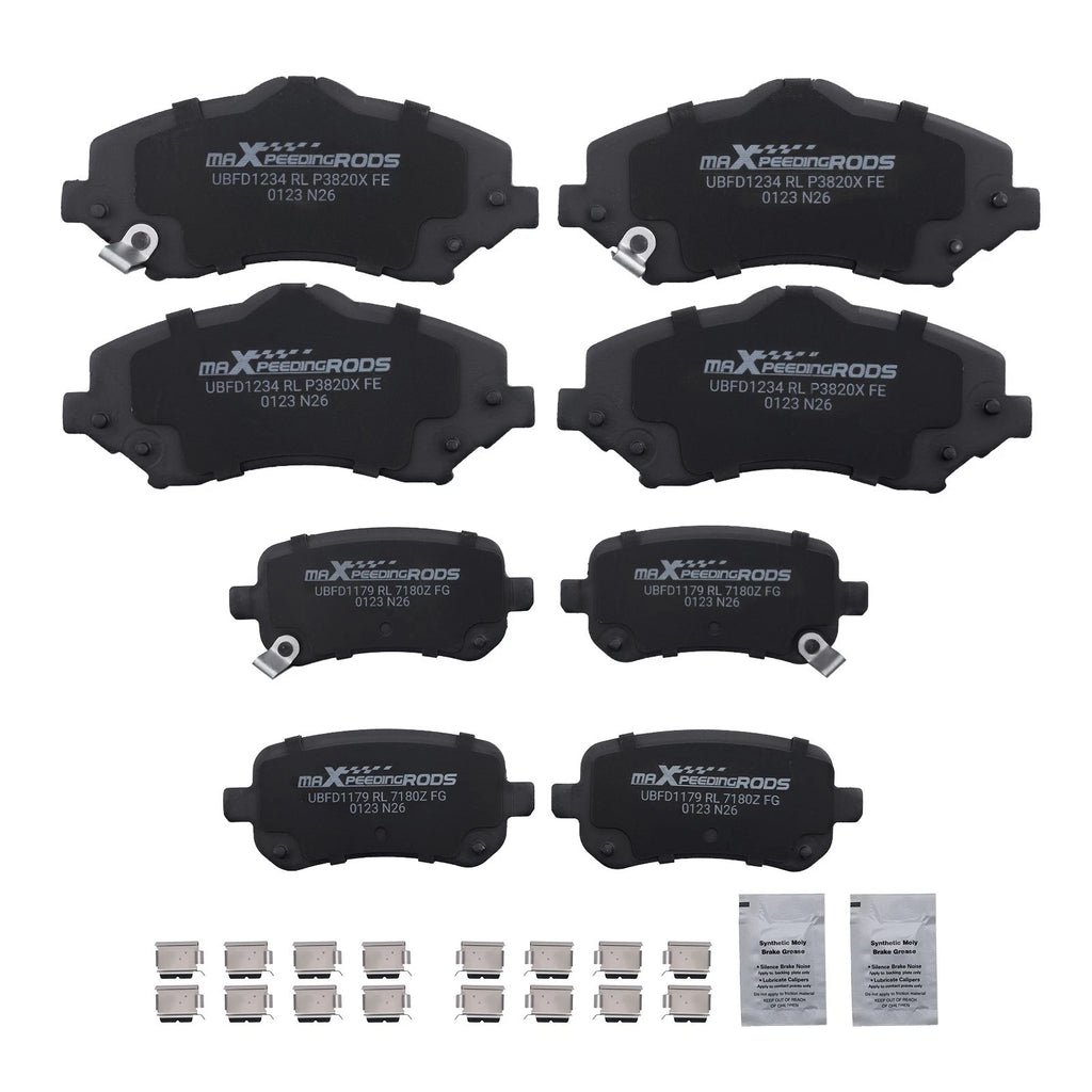 8pcs Brake Pads Kit for Dodge Grand Caravan/Journey (2008–2012)