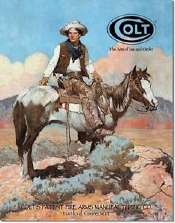 Vintage Replica Tin Metal Sign Colt Automatic Pistol 1594
