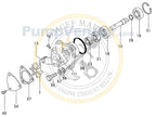 Engine Cooling Pump Repair Kit for Yanmar Marine 1GM (128170-42200, 128176-42071)