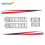 Sticker Kit for Yamaha 25HP 2T Outboard (Anti-UV, Not Fade)