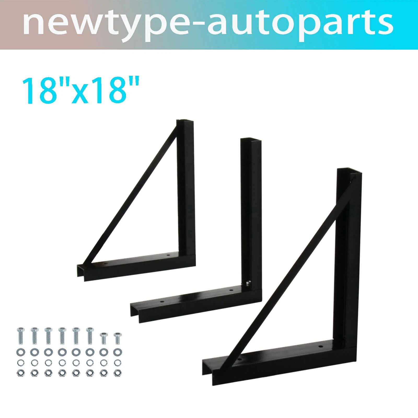 Set of 3 Mounting Brackets for Truck Tool Box (18"x18")
