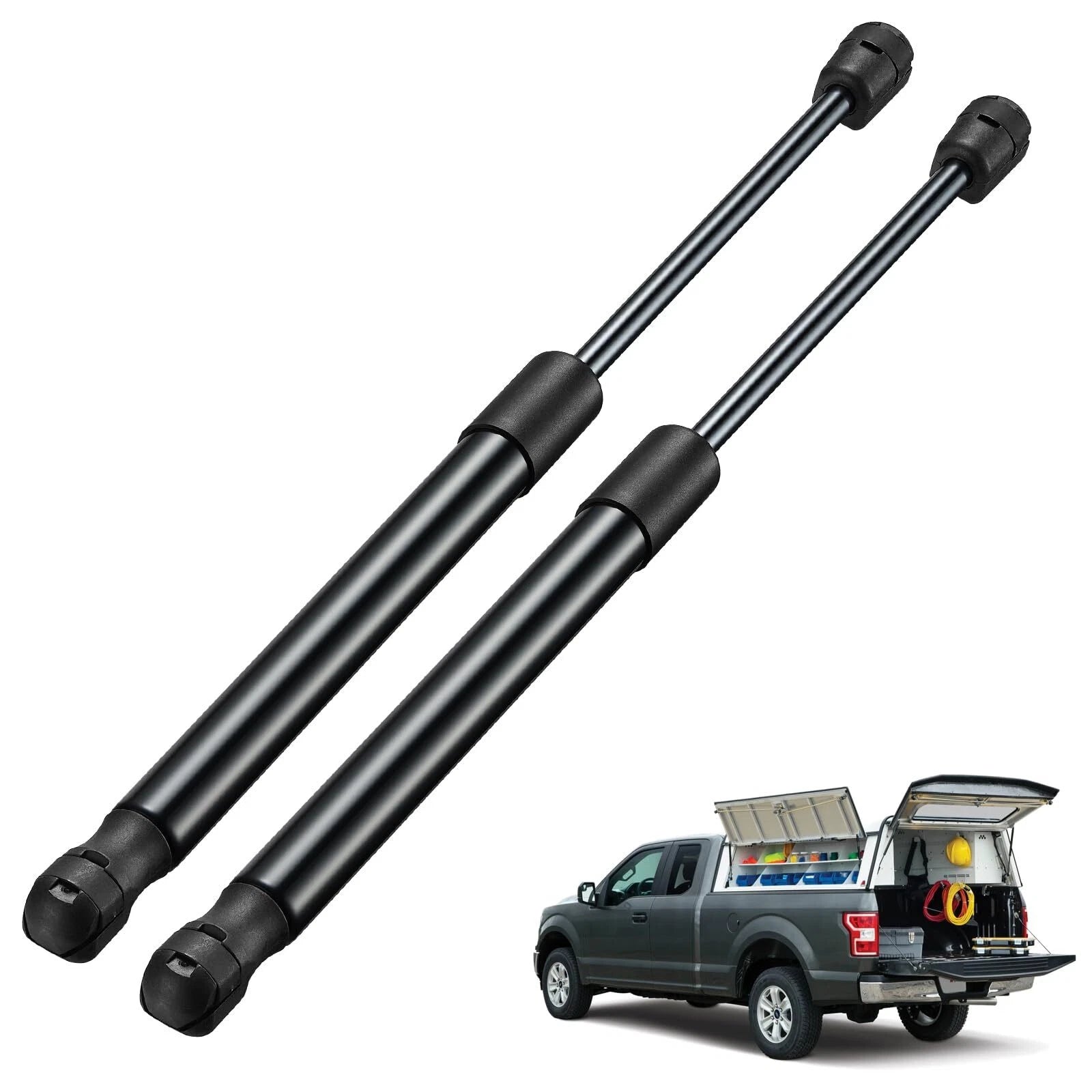 Set of 2 Gas Struts for Camper Shell Tool Box Lid (14")