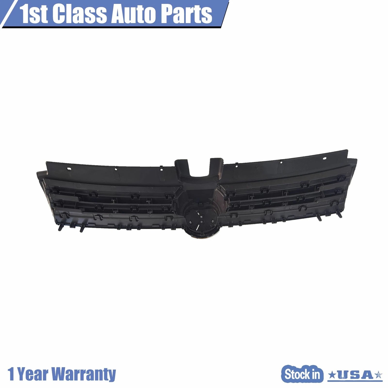 Front Black Trim with Chrome Grille for VW MK7 Golf/GTI (2015-2016)