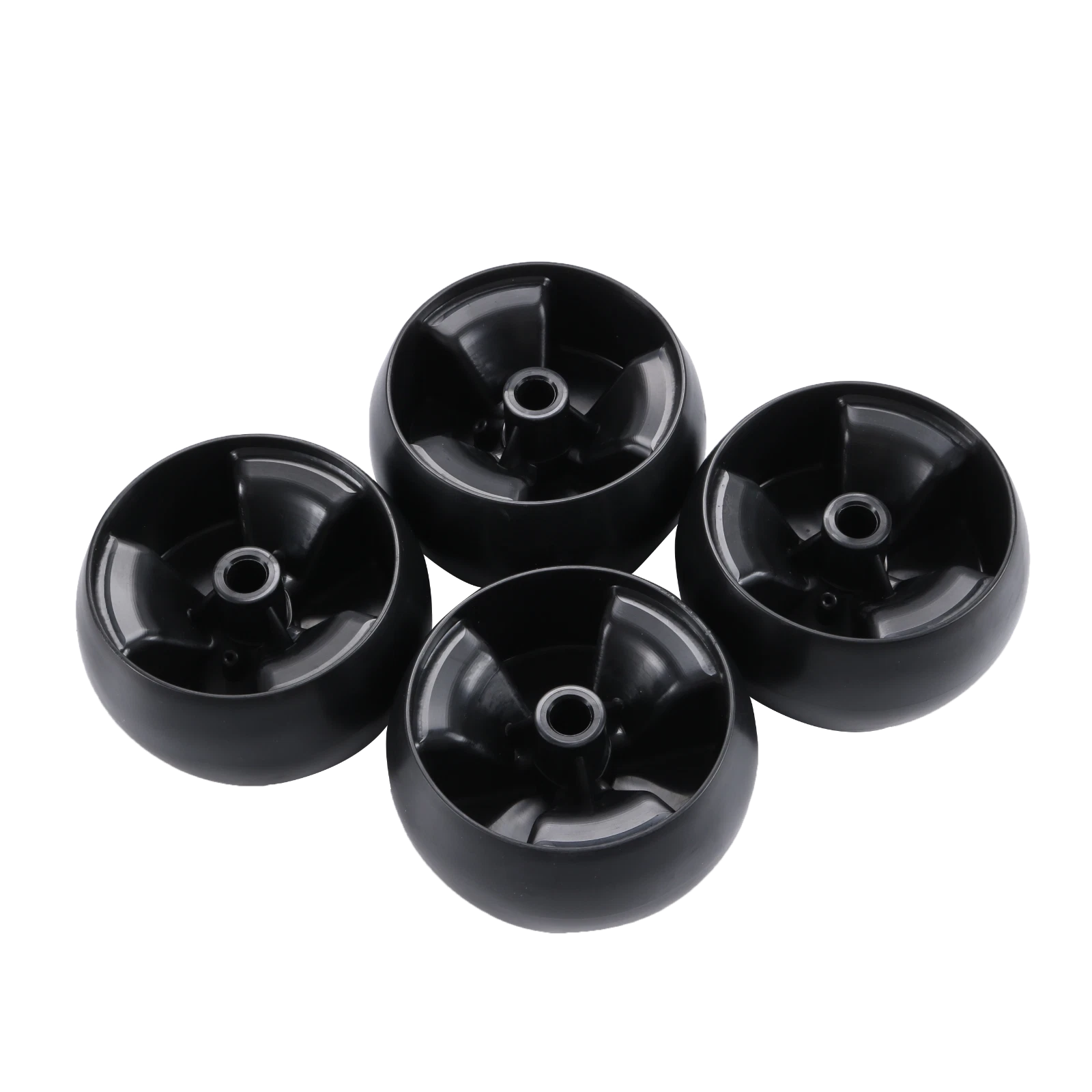 Set of 4 Deck Roller Wheels for Lawn Tractors (5in Diameter)