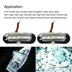 Pack of 4 LED Courtesy Lights for Marine Boat (12V 24V)