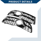 1 Pair Fog Light Grills for Audi A4 B7 S4 (2005–2008) No. 8E0807681F/8E0807682F
