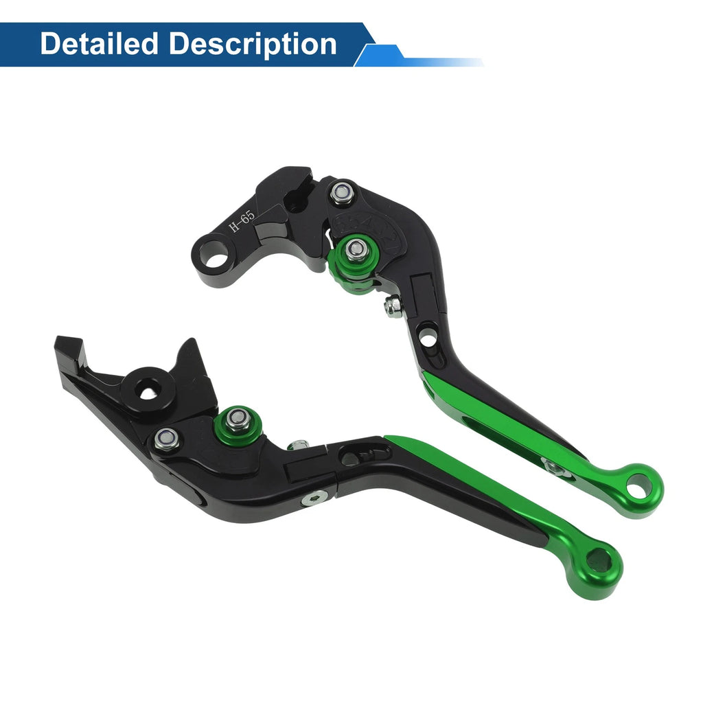 Adjustable Brake Clutch Levers for Honda CBR650R (2014–2022) Black Green