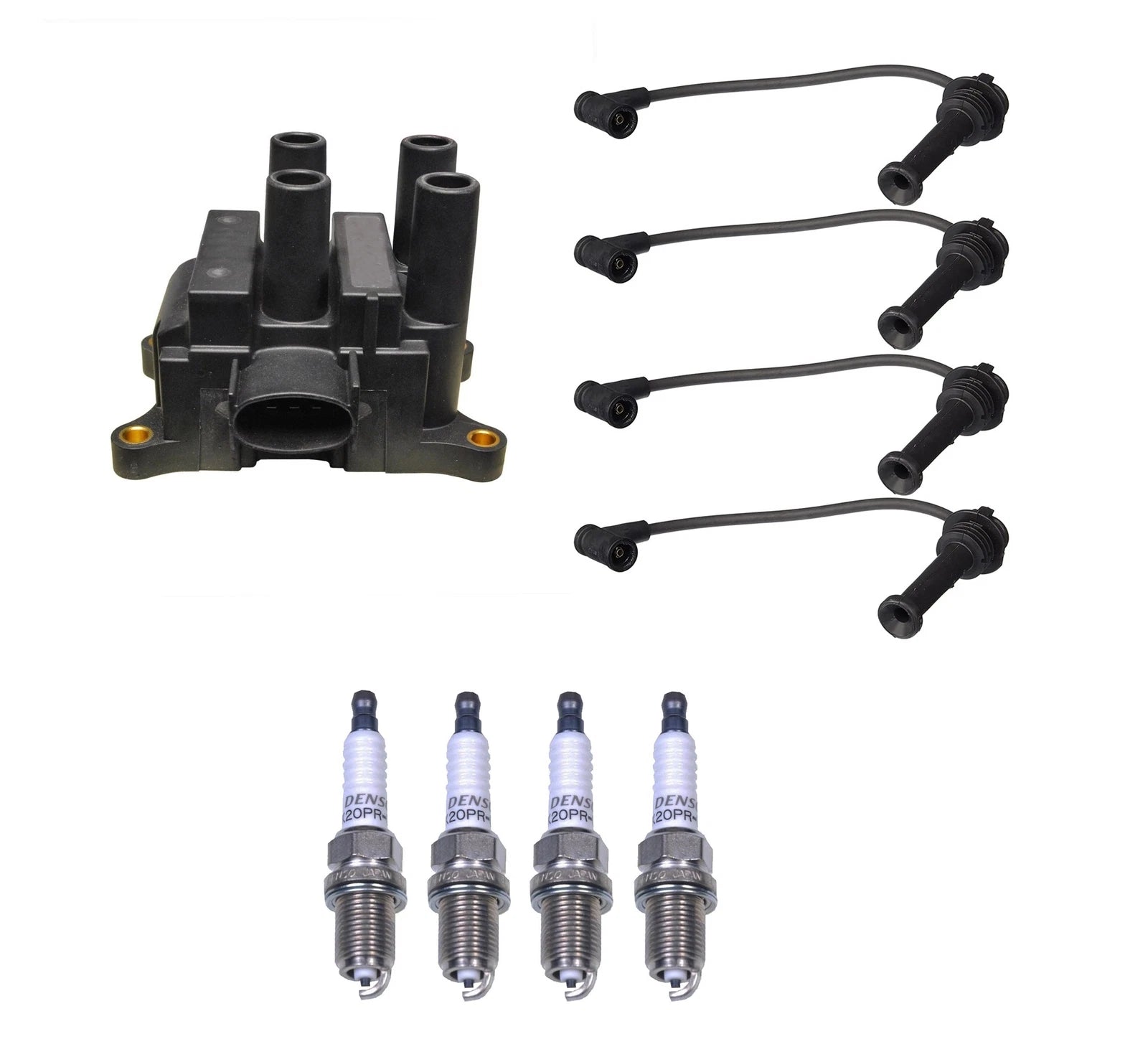 Ignition Coil Wire Set 4 for Mazda 2.0L L4 (2003–2008)