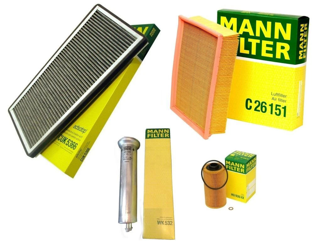 Mann Oil Air Carbon Cabin Fuel Filter Service Kit for BMW X5 E53 (2000–2006)