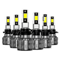 Set of 6 LED Headlight Bulbs for H4 H7 H11 H13 9005 9006 9012