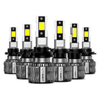 Set of 6 LED Headlight Bulbs for H4 H7 H11 H13 9005 9006 9012