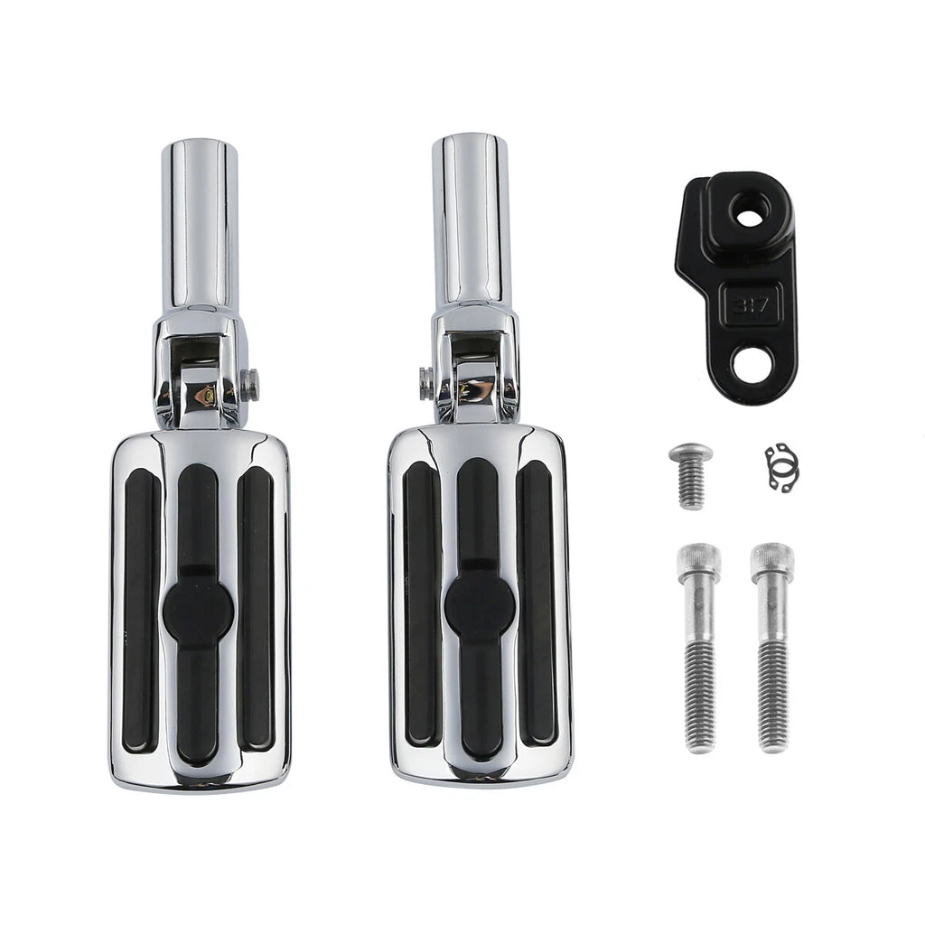Chrome Passenger Foot Pegs for Harley Softail Slim (2012–2017) FLSTSB 2008–2011