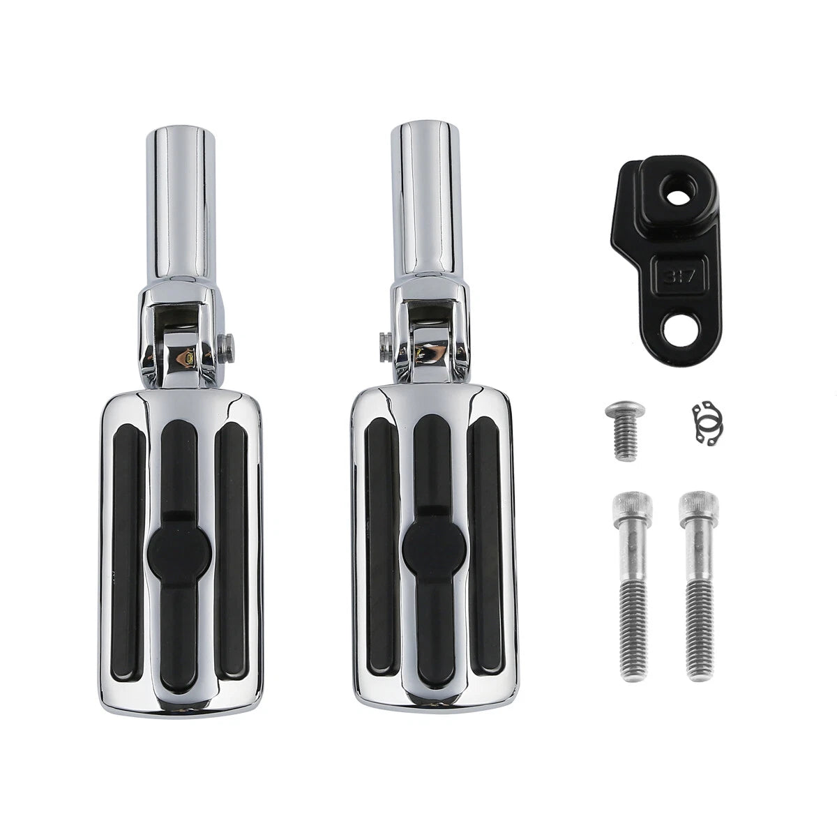 Chrome Passenger Foot Pegs for Harley Softail Slim (2012–2017) FLSTSB 2008–2011