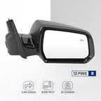 Side Mirror for Chevy Traverse (2018–2019) W/BSD, Camera, Turn Signal, 12Pin Right