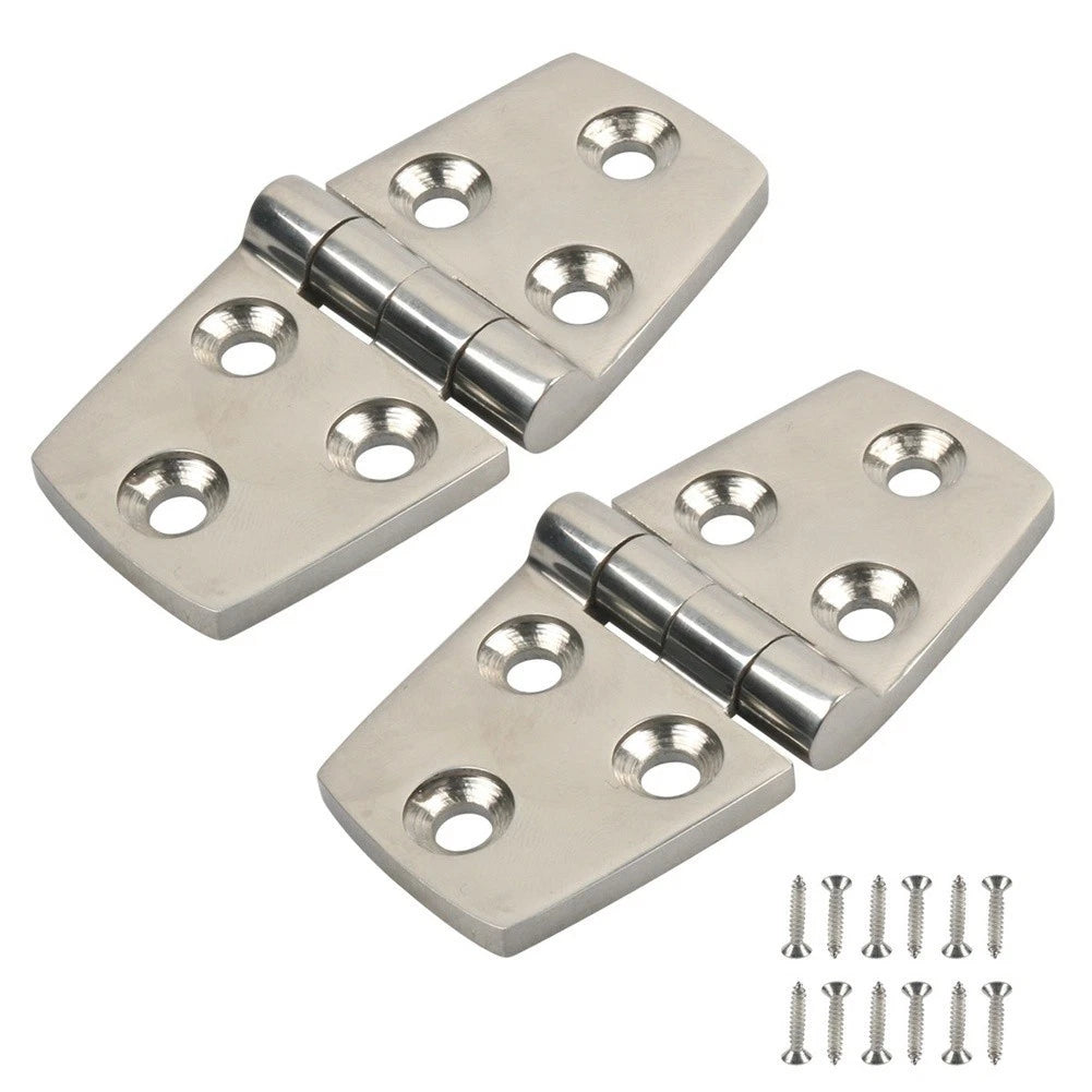 Set of 2 Hinges & 1 Handle for Boat Yacht Cabinet Door (316 SS Marine Grade)