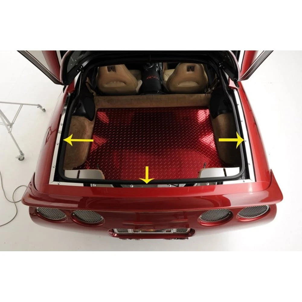 Polished Stainless Steel Rear Deck Trim for 1997–2004 Chevy Corvette