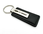 Leather Key Fob Black Rectangle for Ford F-350 Pickup Truck Emblem Logo (2000–2024)