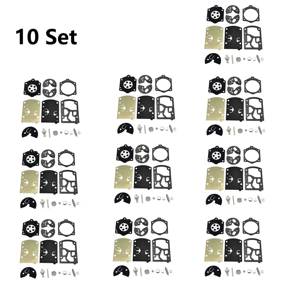 Set of 10 Carburetor Rebuild Kits for Walbro WB, WB-24, WB-25, WB-32, WB-33