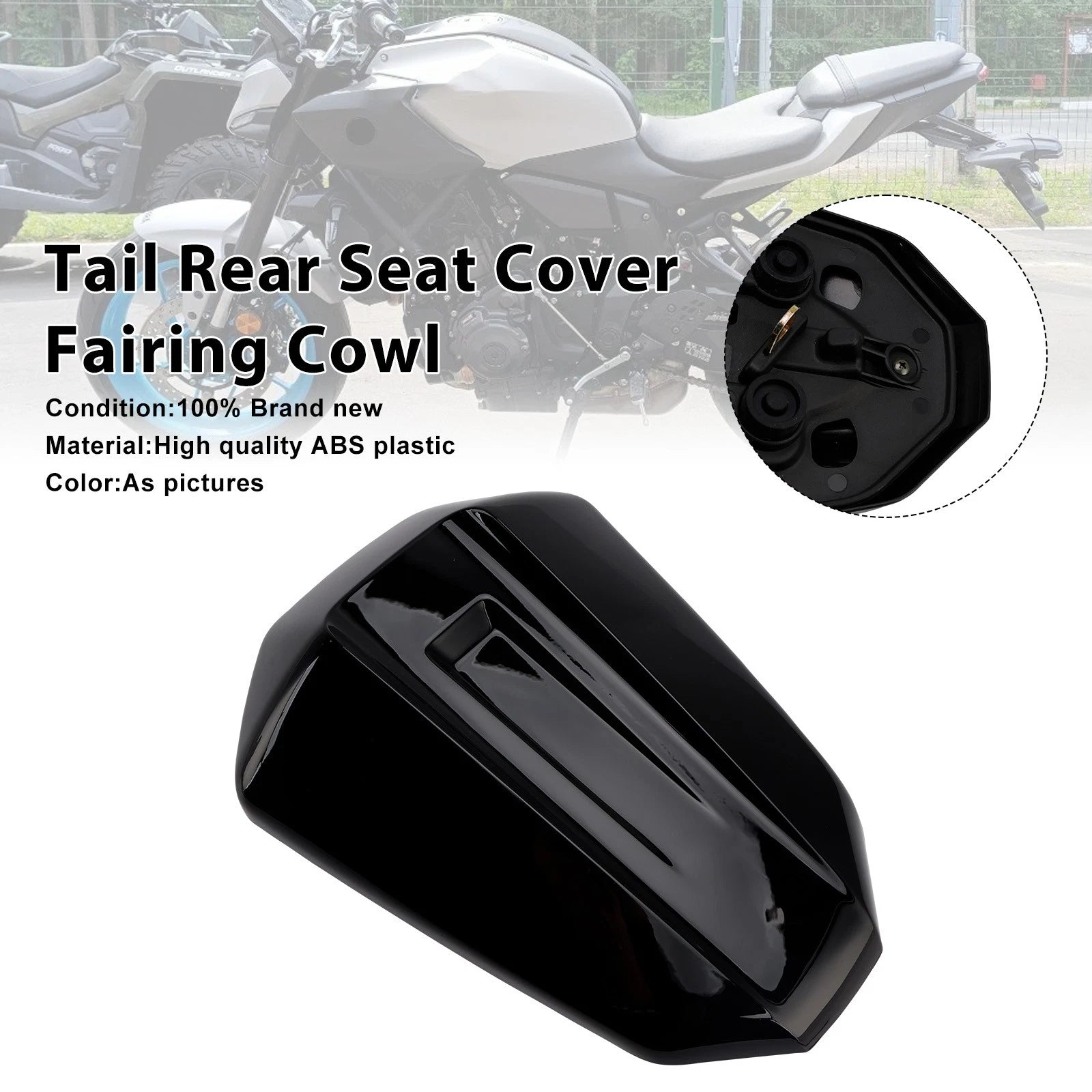 Tail Rear Seat Cover Fairing Cowl for Yamaha MT-07 MT07 (2025–2026) Black#29