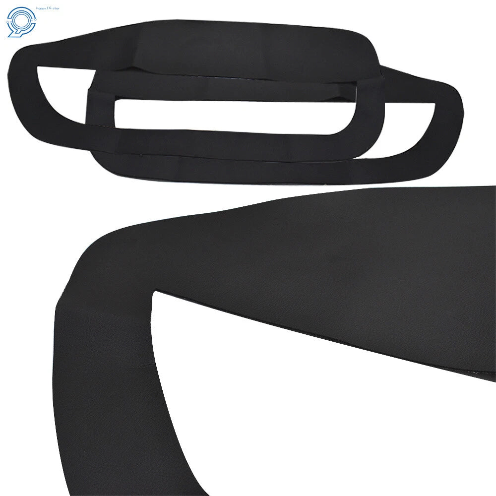 Set of 2 Black Leather Door Panel Inserts for Ford Mustang (2005-2009)
