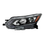 Headlight for Nissan Rogue Sport (2020–2022) Halogen Left Side Black