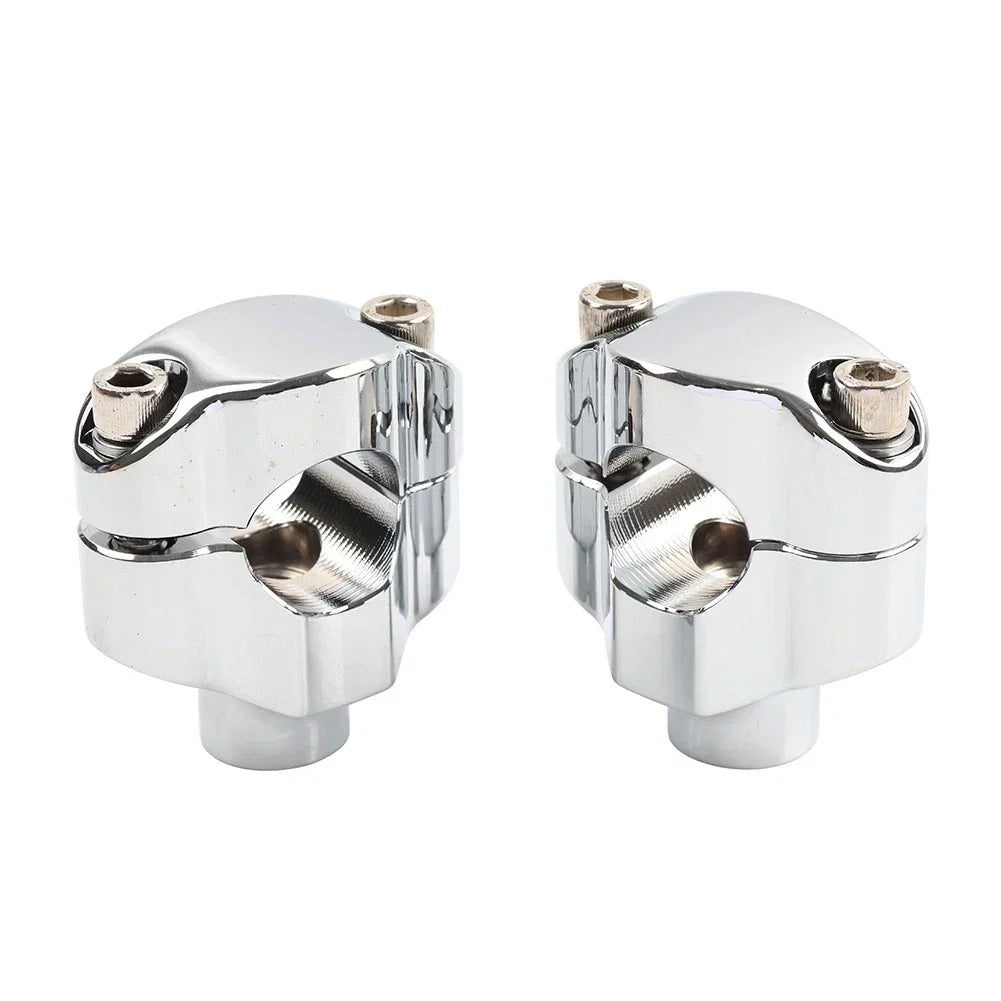 1.65" Tall Handlebar Riser Mount Clamp for Harley Dyna Softail Sportster