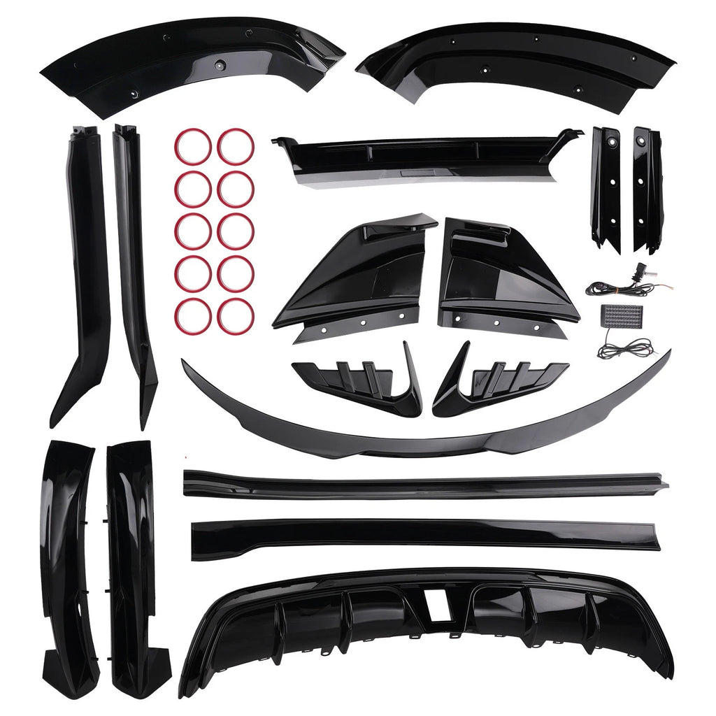 Full Body Kit for Tesla Model 3 (2024+) - Front Lip Diffuser, Side Skirt, Gloss Black