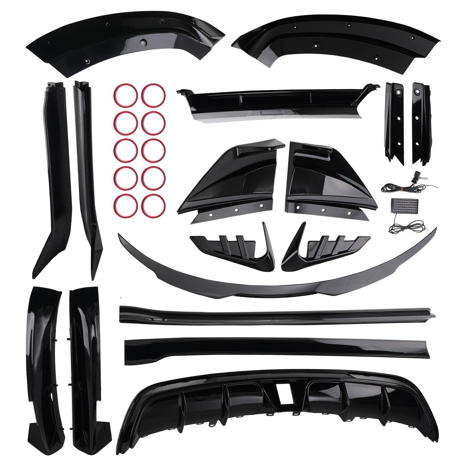 Full Body Kit for Tesla Model 3 (2024+) - Front Lip Diffuser, Side Skirt, Gloss Black