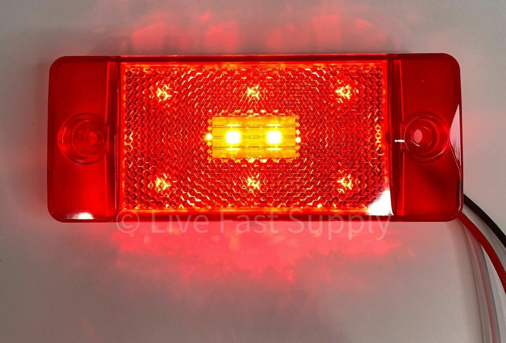 LED Side Marker Lights Full Set for Ford Bronco (1970–1977) Red Amber
