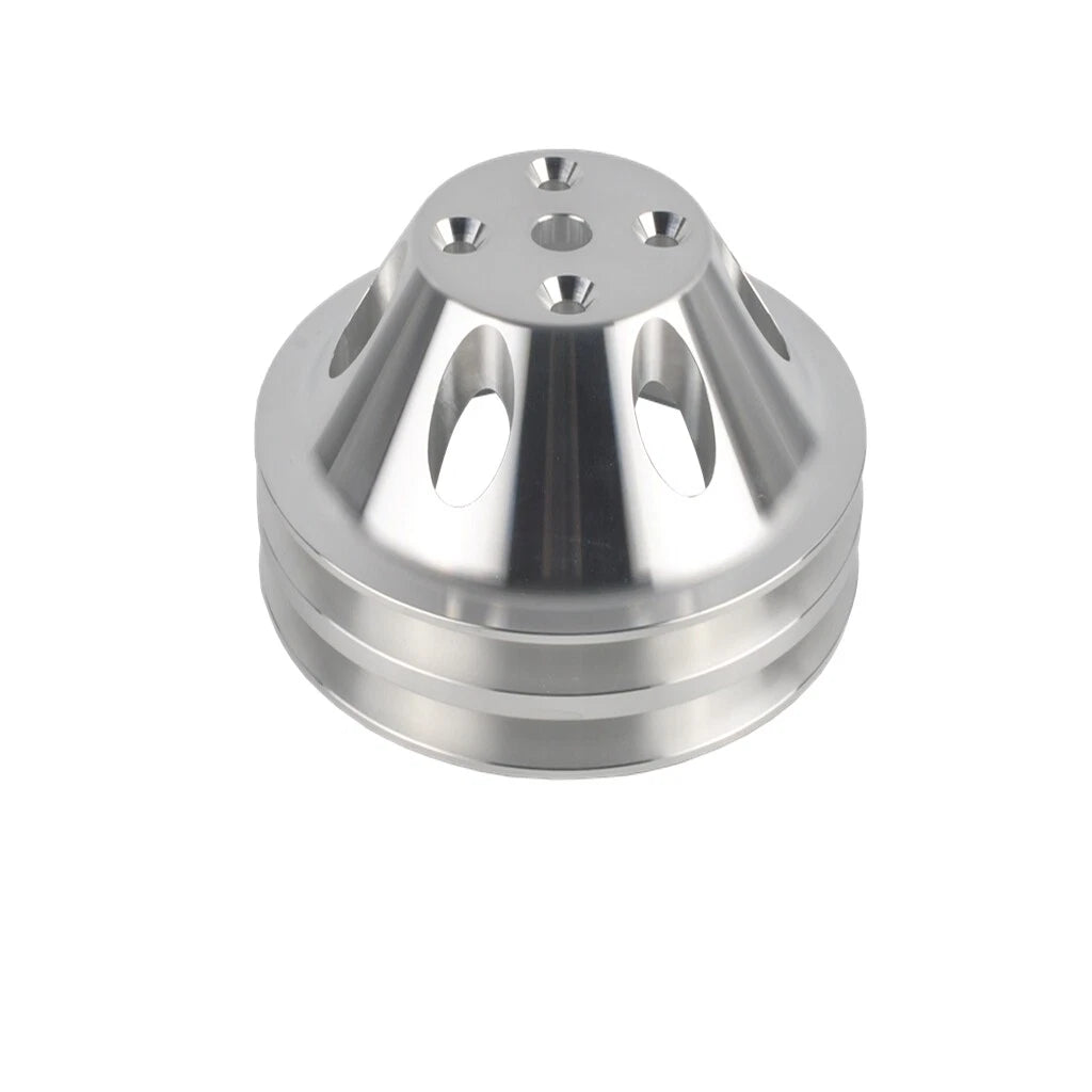 Water Pump Pulley for SB Chevy SBC 350 383 400 (Long Pump, Double Grooves)