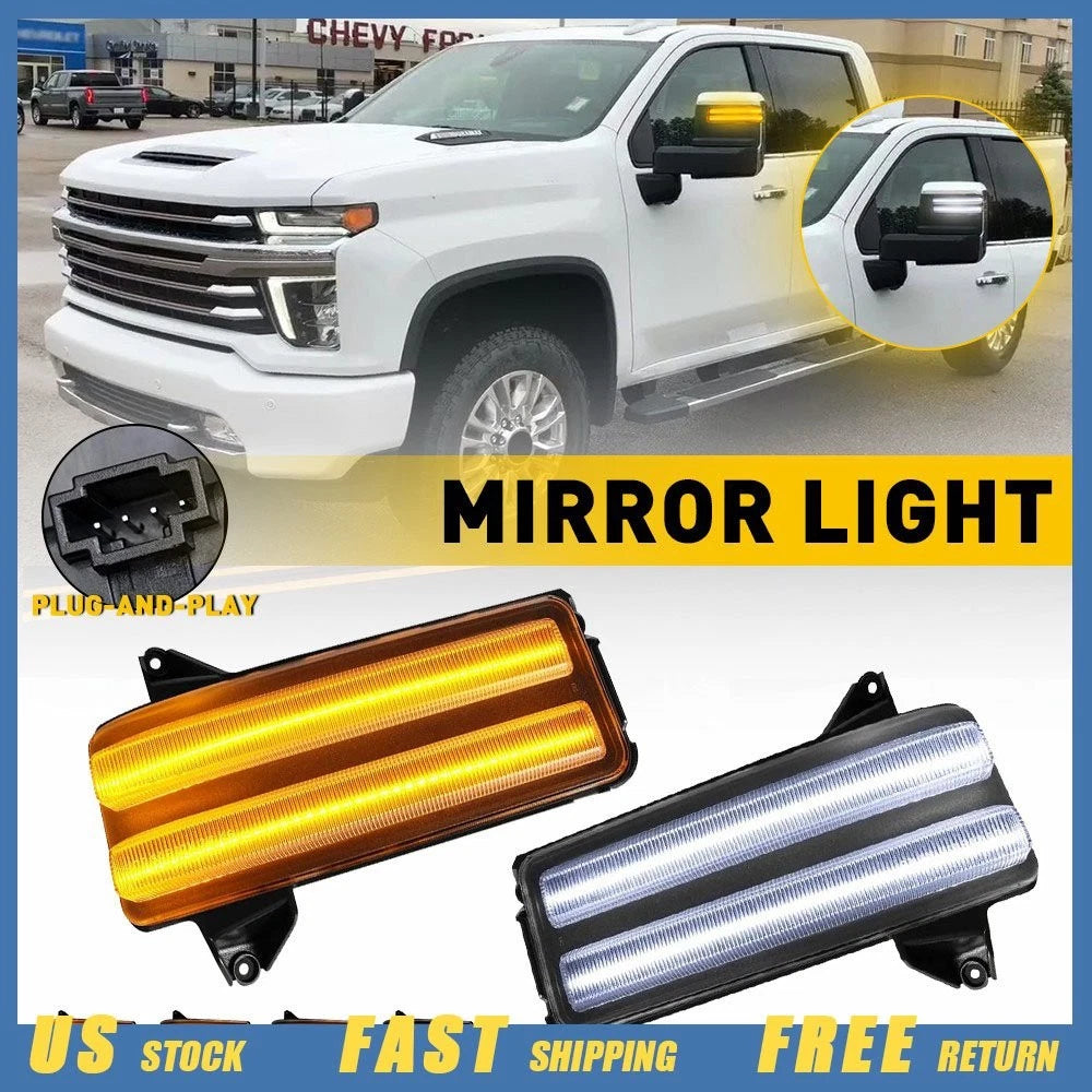 Switchback LED Towing Mirror Light for GMC Sierra 2500HD Silverado 3500HD (2020–2023)