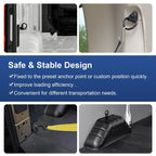 Set of 6 Black Cargo D-Hooks for Ford Transit 150 250 350 (2015–2023)