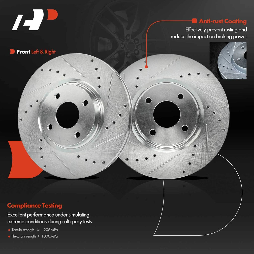Front Side Drilled Brake Rotors for Ford EcoSport (2018–2022)