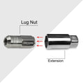 Set of 20 M12X1.25 Gunmetal Closed End Cone Wheel Lug Nuts + Extension 20mm