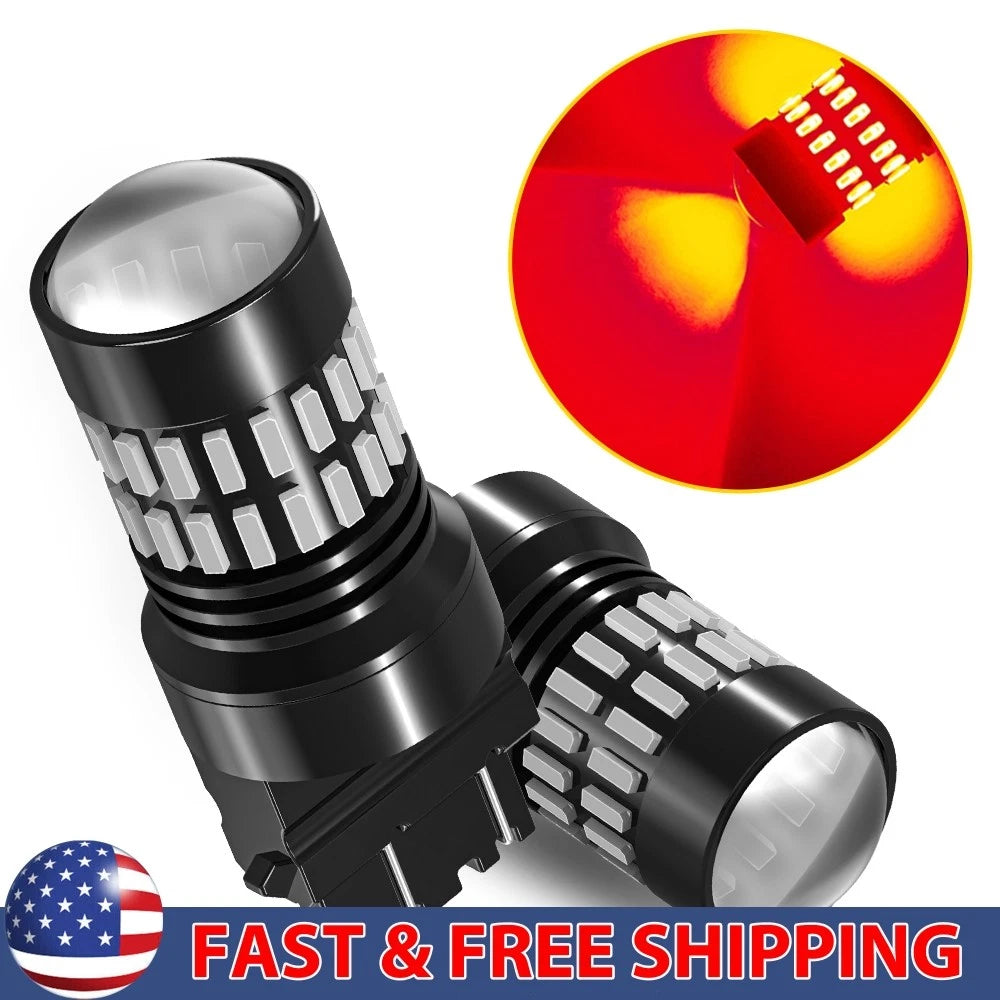 2X LED Strobe Tail Brake Parking Bulbs for Make Model