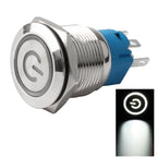 16mm Stainless Steel Push Button Switch with Power LED for Universal Use
