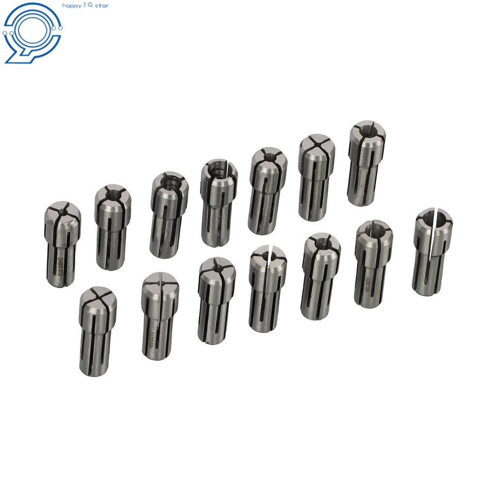 14 Pack Double Angle Collets for Tool Holder (3/64 to 1/4 Inch)