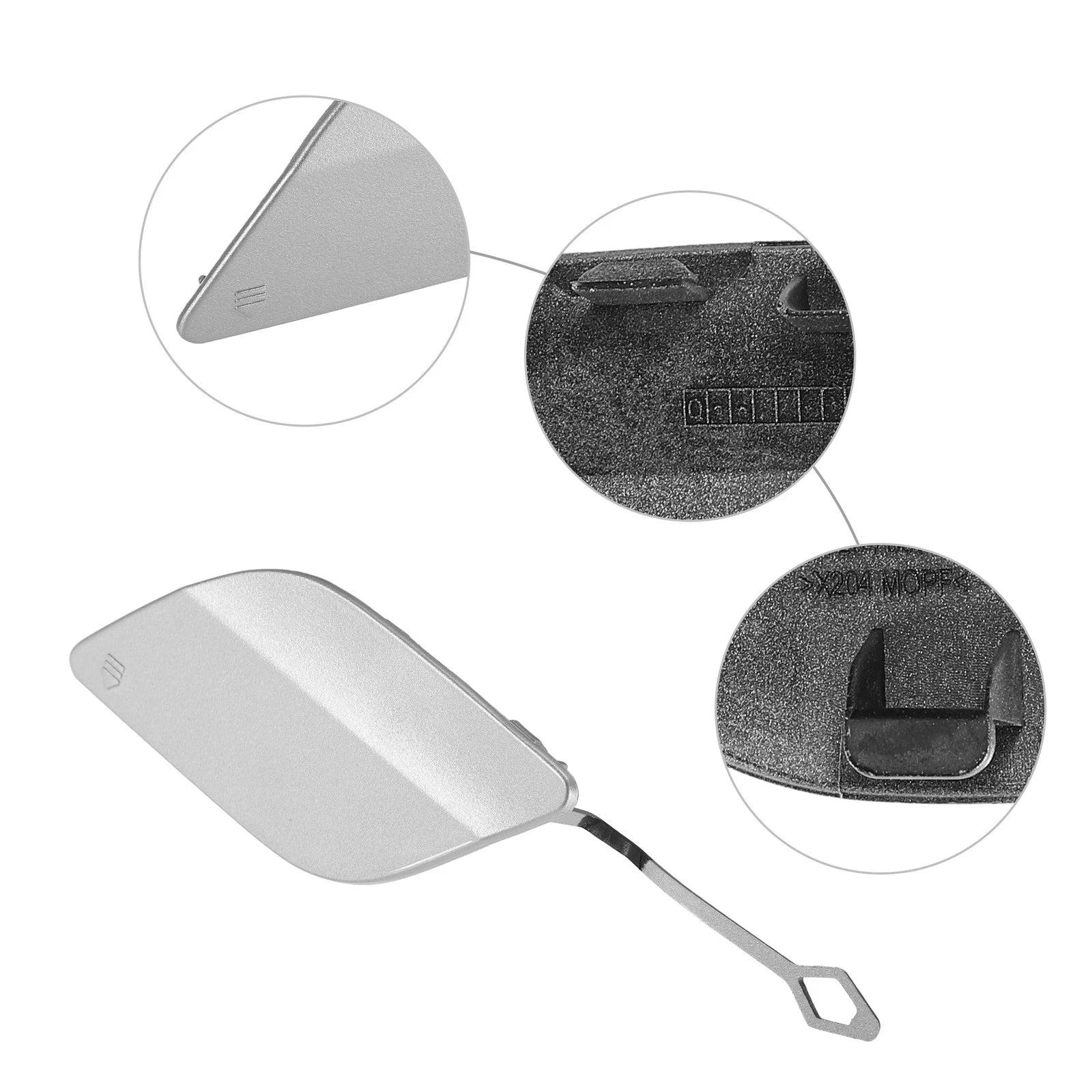 Tow Hook Eye Hole Cover for Mercedes-Benz GLK350 (2010–2015) Silver Tone