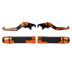 Set of 2 Orange Extendable Brake Clutch Levers for Speed Twin (2019–2023)