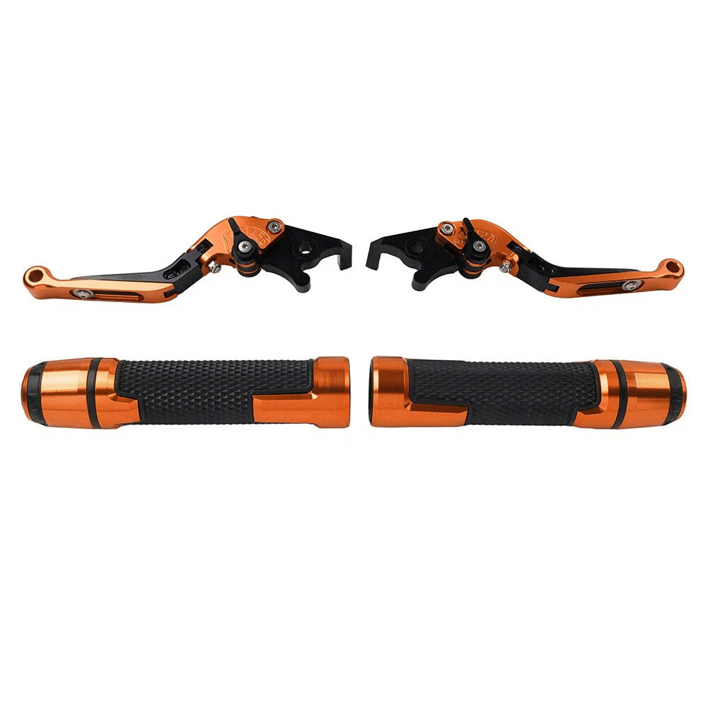 Set of 2 Orange Extendable Brake Clutch Levers for Speed Twin (2019–2023)