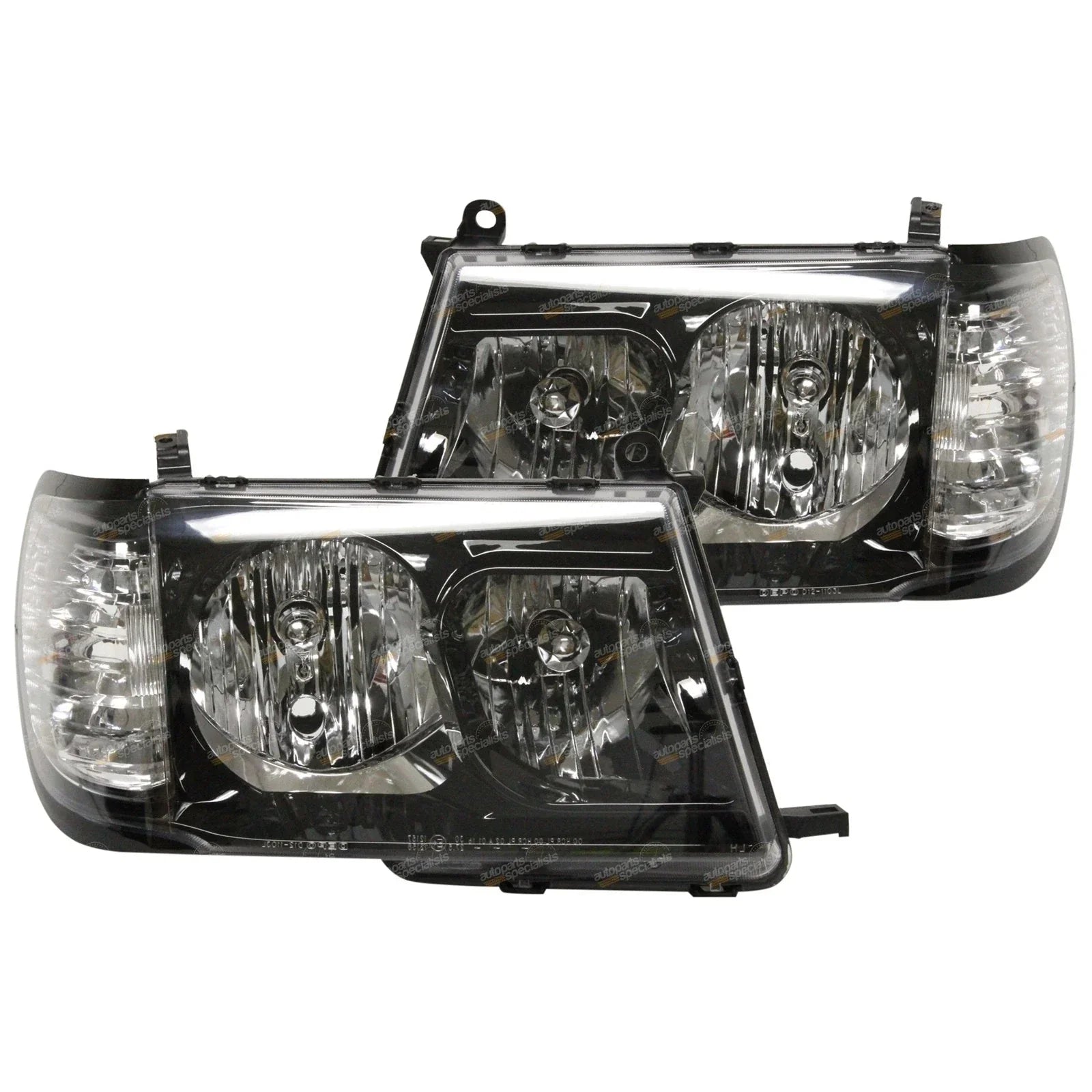2 x BLACK Altezza HeadLights LH+RH for Toyota Landcruiser (1998–2005)