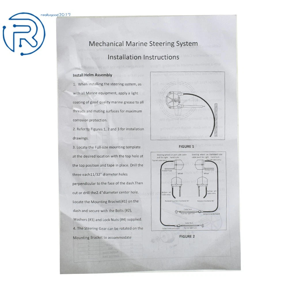Boat Steering Cable for Rotary Steering System (10FT)