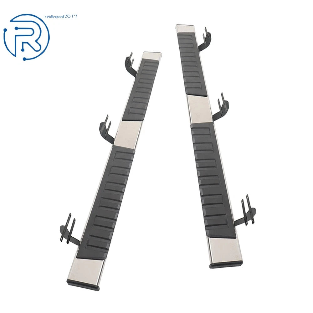 Set of 2 Black 6" Running Boards for Dodge Ram 1500 Crew Cab (2019–2024)