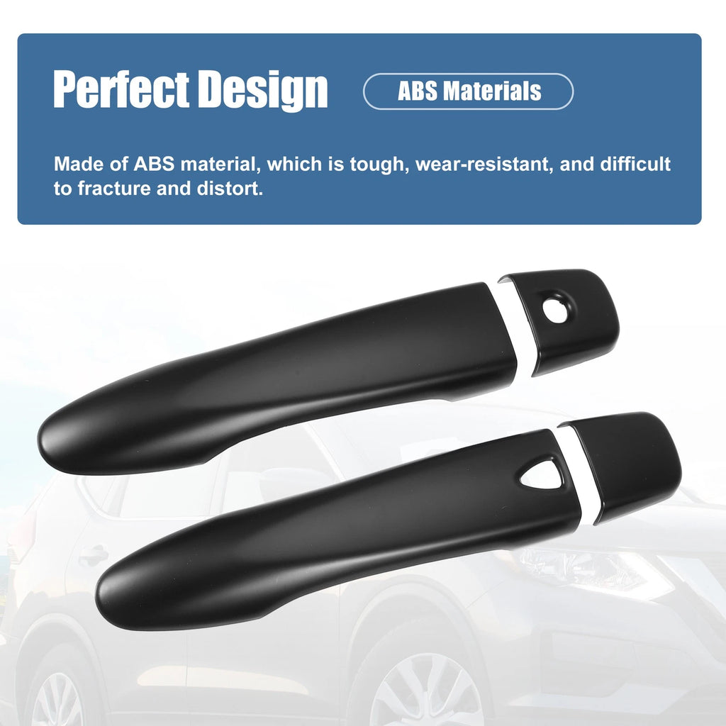 Set of 4 Door Handle Cover Trim for Nissan Rogue (2014–2019) Matte Black