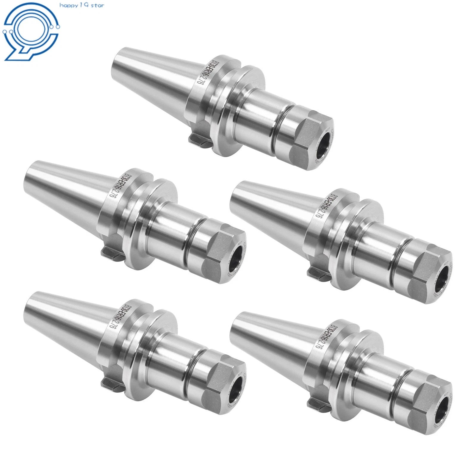 5 Pc BT30 ER16 Precision Collet Chuck for CNC Machines (70mm, 12000RPM)