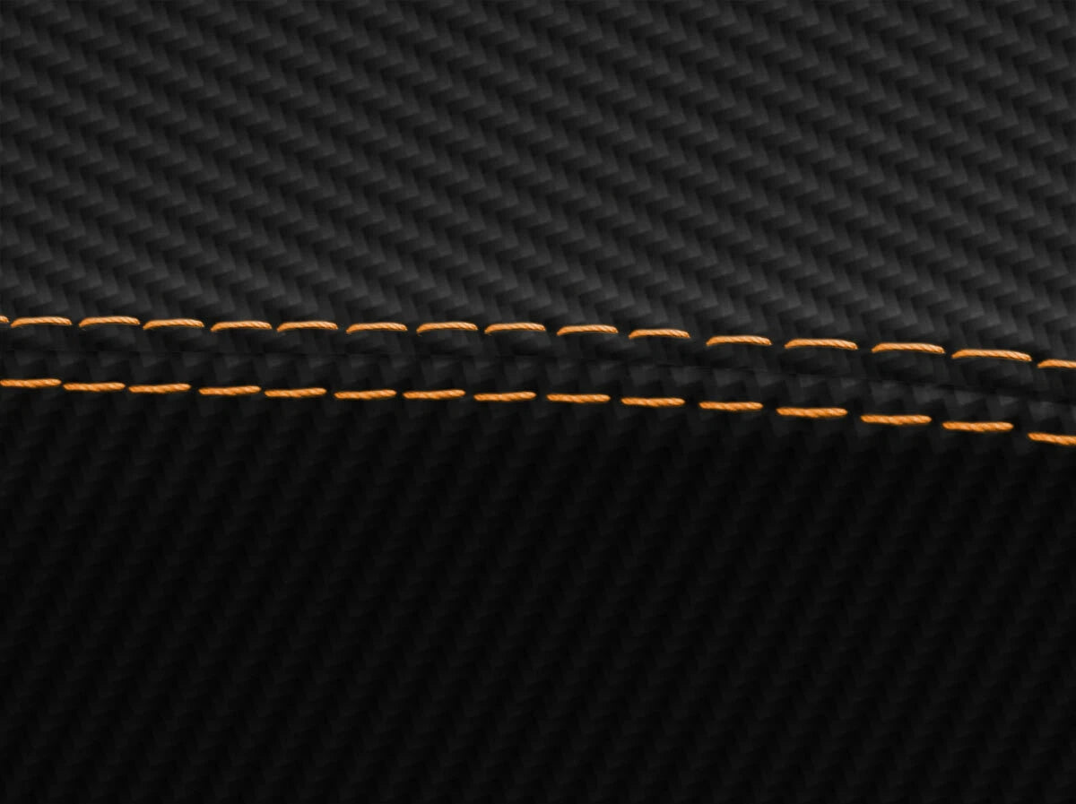 Console Lid Armrest Cover for Audi A5 S5 (2008–2016) Carbon Fiber Orange Stitch