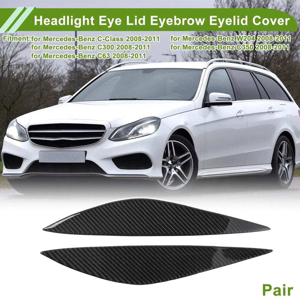Headlight Eyebrow Eyelid Cover for Mercedes-Benz C-Class (2008–2011)