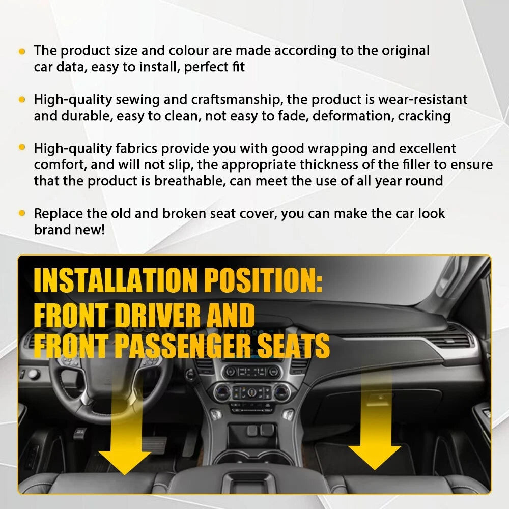 Leather Seat Cover for Chevy Silverado LTZ (2014–2019) - Driver Side Bottom