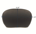 Black Cushion Backrest w/ Skull Plate for Harley Touring Road King (1997–2017)
