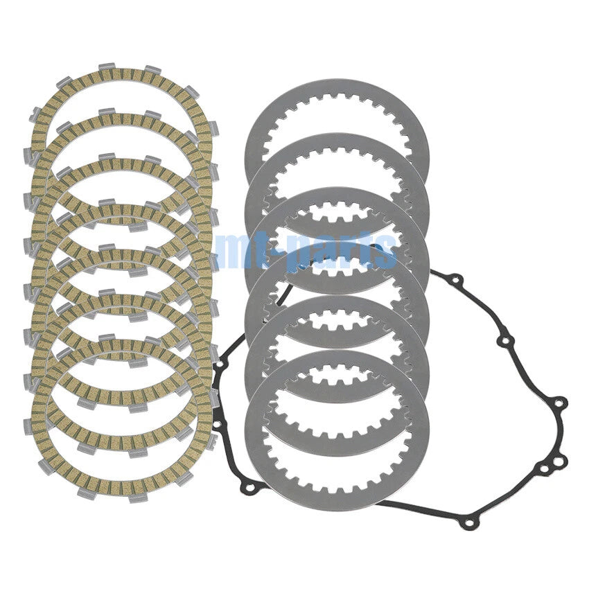 Clutch Friction Steel Plates Gasket for Yamaha MTM690 XSR700 (2016–2024) FZ07 (2015–2017)